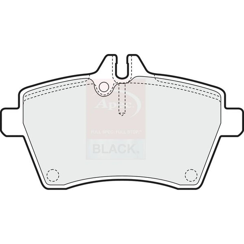 Apec Black Front Brake Pad Set fits Mercedes-Benz A-Class 2004-2012