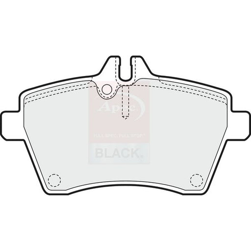 Apec Black Front Brake Pad Set fits Mercedes-Benz A-Class 2004-2012