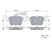 Bosch Front & Rear Pads fits Alfa Romeo Giulia 2015-2022 2.0 2.2