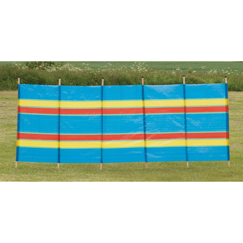 6 Pole Multicoloured Polythene Windbreak 1445 Quest - Dynamic Drive