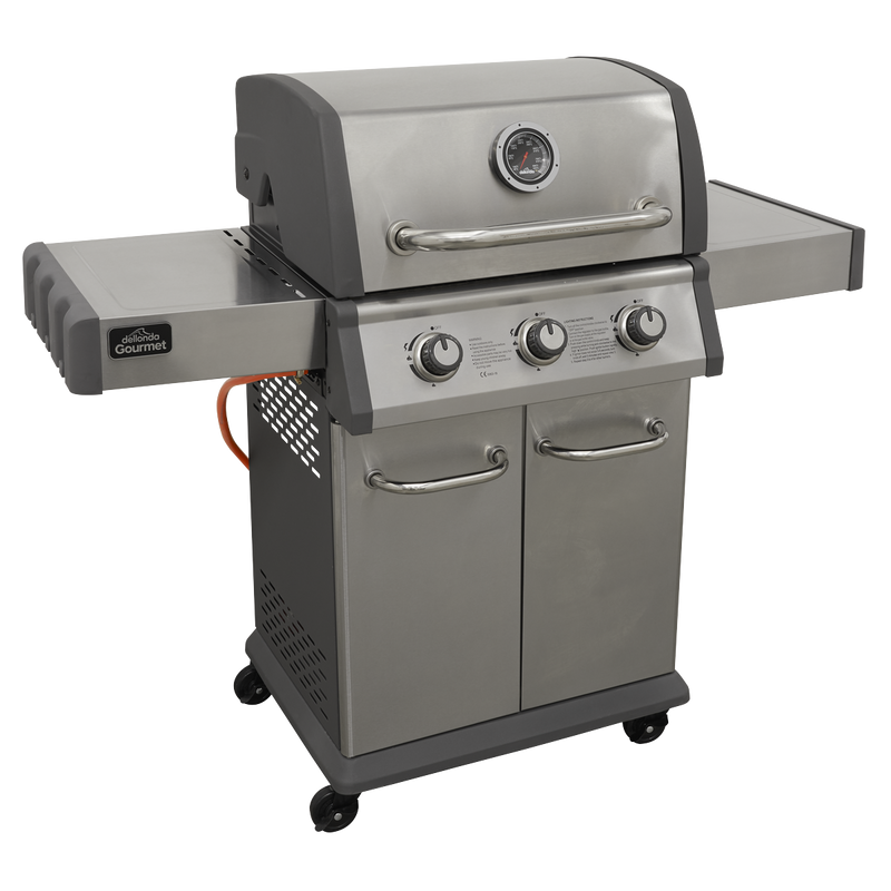 Dellonda 3 Burner Deluxe Gas BBQ Dellonda  - Dynamic Drive