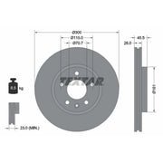 Textar 2 x Vented Front Brake Discs 92205605-x2