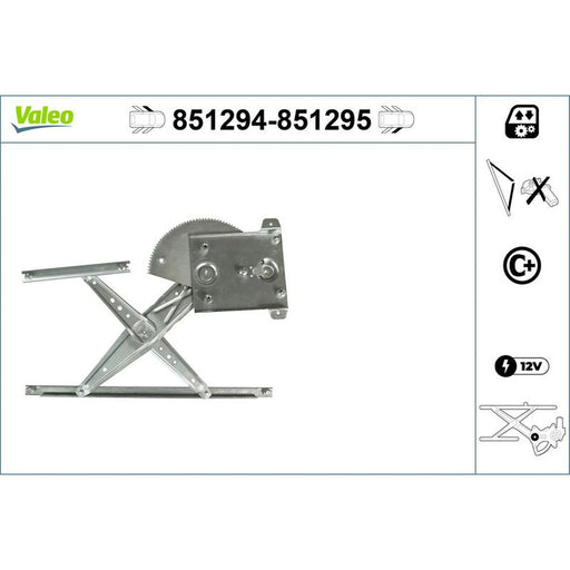 Valeo Electric Window Regulator Lifter Left Front 851294