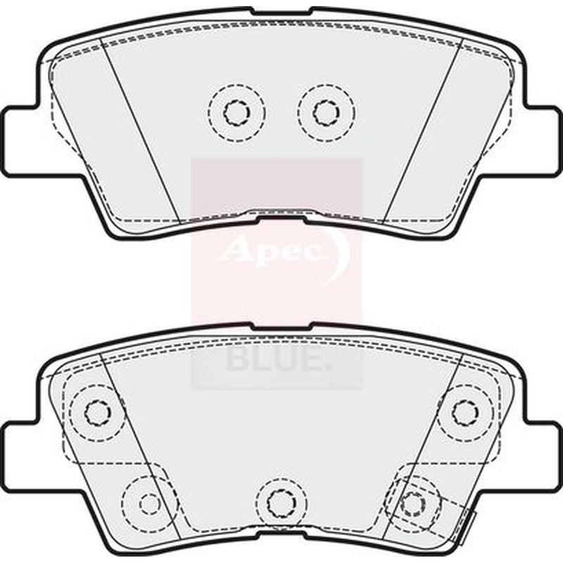 Apec Front & Rear Pads fits Kia Soul I 2009-2014 1.6