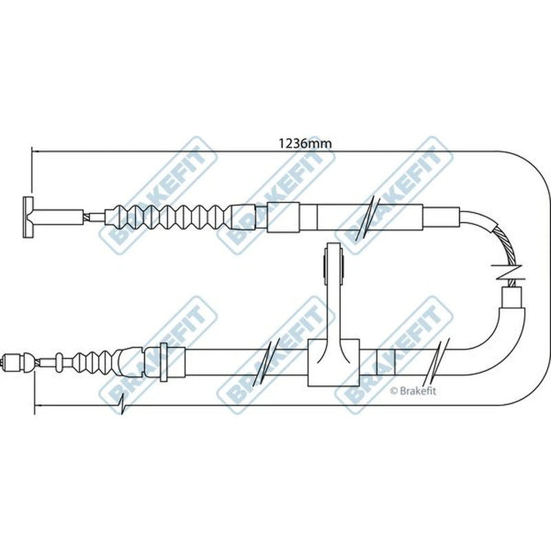 Apec Handbrake Cable Left Rear BBC3005