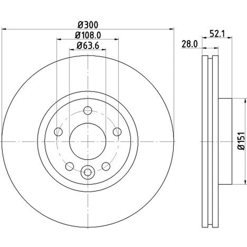 Mintex 2 x Front Brake Discs MDC2161-x2