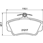 Mintex Front Brake Pad Set fits Volvo 440 1988-1996 1.6 1.7 1.8 1.9 2.0