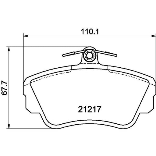 DON Front Brake Pad Set fits Volvo 440 1988-1996 1.6 1.7 1.8 1.9 2.0