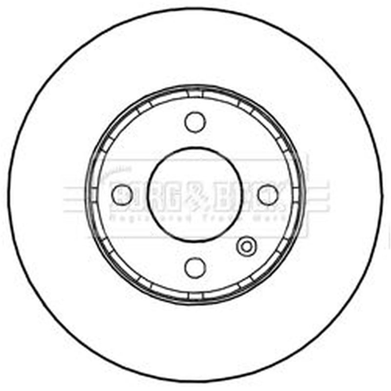 Borg & Beck 2 x Vented Front Brake Discs BBD5236-x2