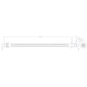 Juratek Brake Hydraulic Hose Line Rear fits Toyota Auris 2006-2012 1.5