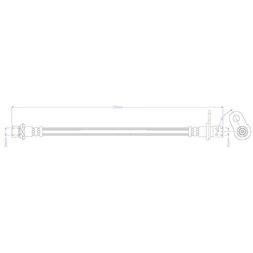 Juratek Brake Hydraulic Hose Line Rear fits Toyota Auris 2006-2012 1.5