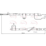 Apec Handbrake Cable Right Rear fits Honda Cr-V 2001-2007 2.0
