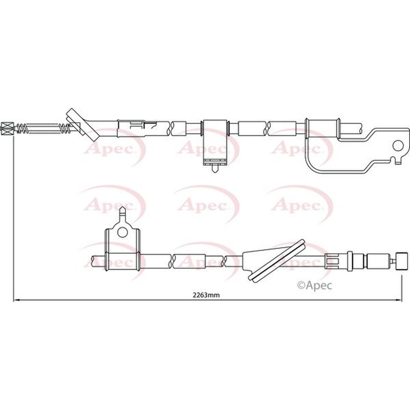 Apec Handbrake Cable Right Rear fits Honda Cr-V 2001-2007 2.0