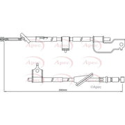 Apec Handbrake Cable Right Rear CAB1215