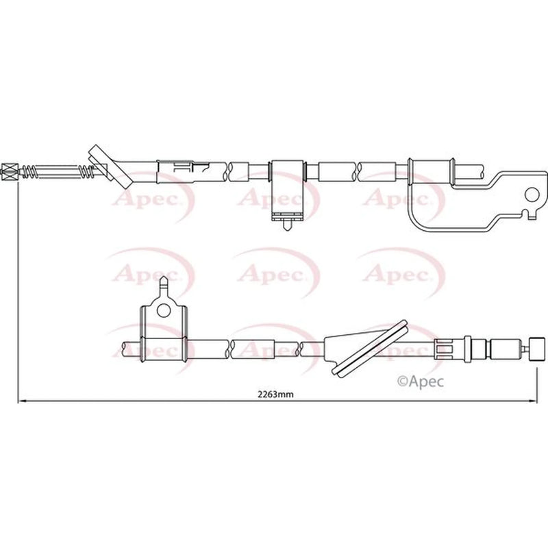 Apec Handbrake Cable Right Rear CAB1215