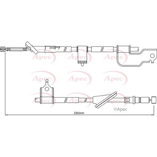 Apec Handbrake Cable Right Rear fits Honda Cr-V 2001-2007 2.0