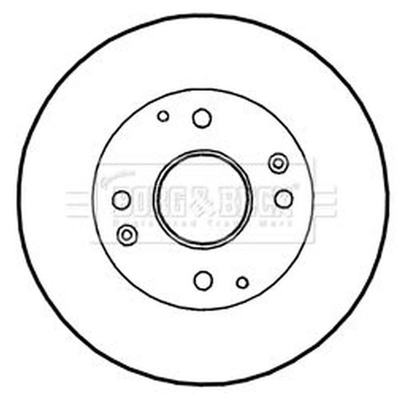 Borg & Beck Rear Brake Solid Discs & Pads fits Honda Accord 1999-2002 2.0