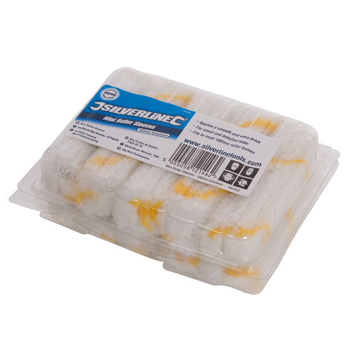 Silverline 100mm Mini Roller Sleeves 10pk Emulsion Silverline - Dynamic Drive