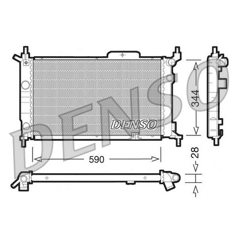 Denso Engine Radiator fits Opel Astra F 1991-2001 1.4 1.6 1.7 1.8 2.0