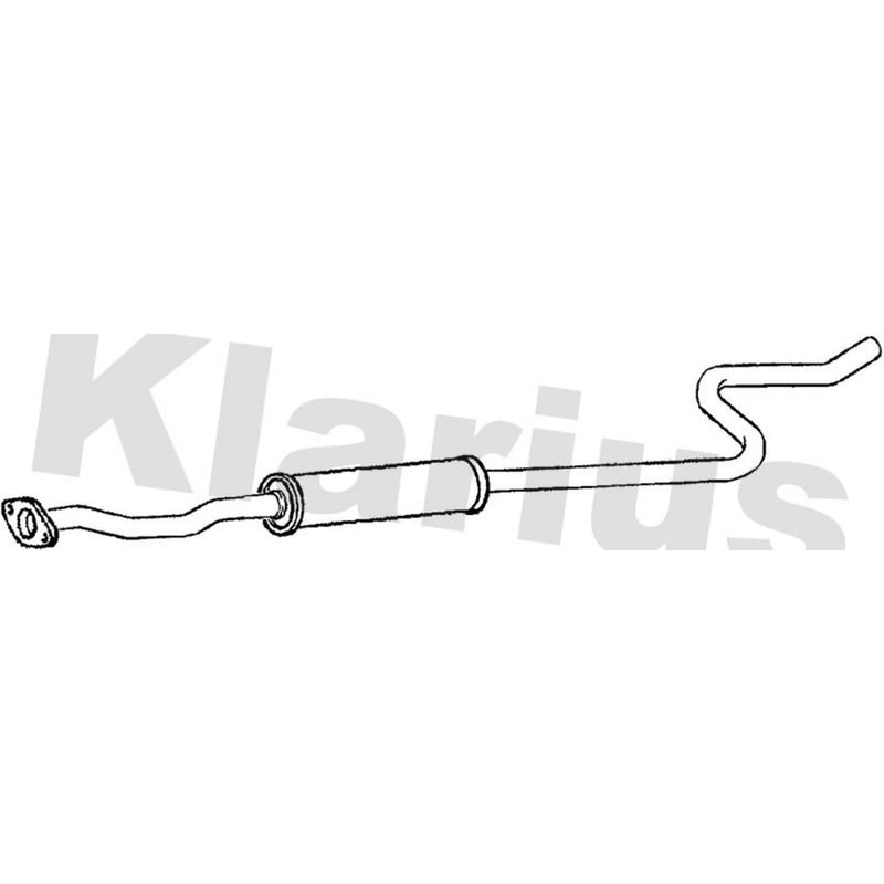 Klarius Box With Centre Pipe Centre fits Peugeot 207 2006-2013 1.4