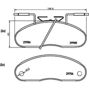 Mintex Front Brake Pad Set fits Nissan Cabstar E 1998-2006