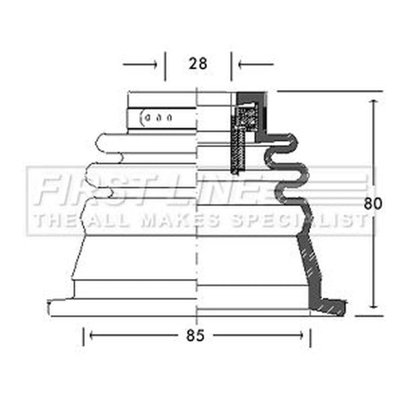 First Line Drive Shaft Bellow Kit Front Left fits Opel Movano A 1999-2001