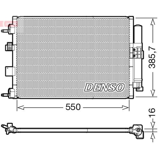 Denso Air Conditioning Condenser fits Ford C-Max II 2010-2019 1.0 1.5 1.6