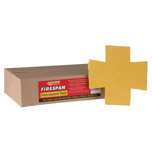 Everbuild Sika Firespan Intumescent Double Socket Pad (Box 20) Everbuild Sika - Dynamic Drive