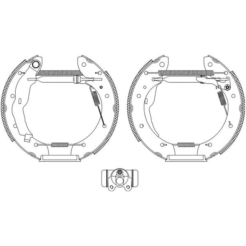 Mintex Brake Shoe Set Axle Kit fits Renault Laguna I 1997-2001 1.6 1.8 1.9