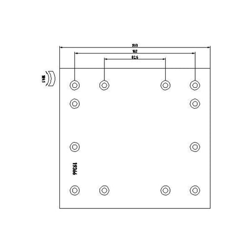 Textar Textar Cv Brake Lining Set 1936607 1936607