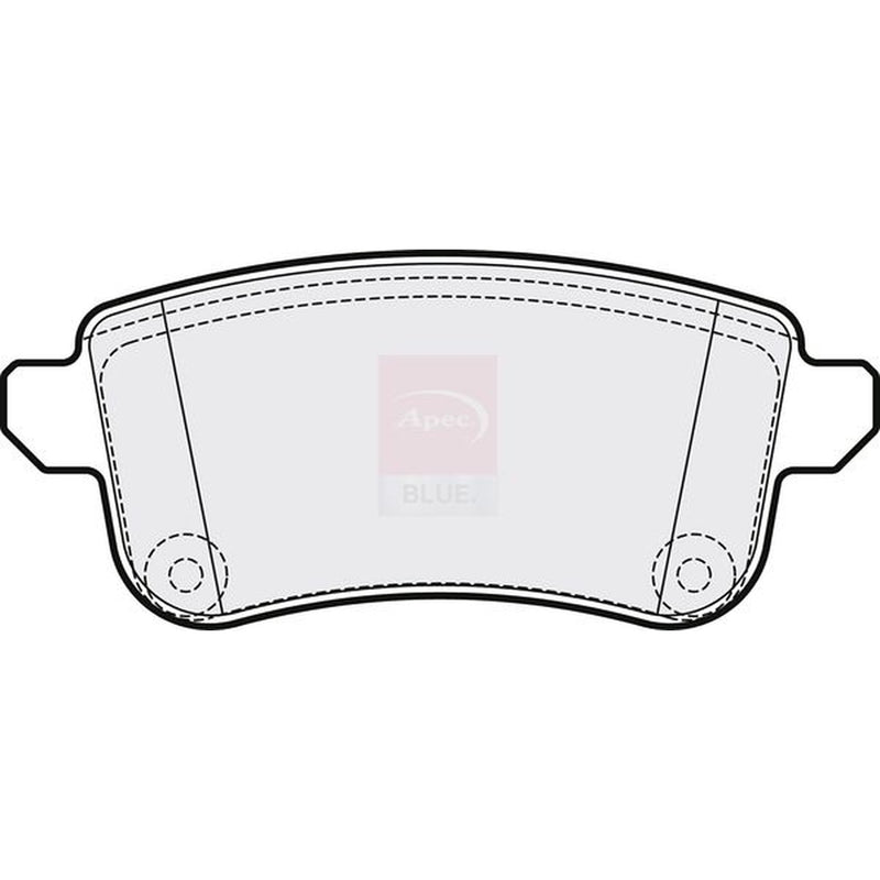 Apec Rear Brake Pad Set fits Nissan Juke 2019 on 1.0 1.6