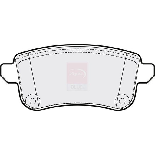 Apec Rear Brake Pad Set fits Nissan Juke 2019 on 1.0 1.6