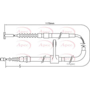 Apec Handbrake Cable Right Rear fits Alfa Romeo 147 2001-2010 1.6 1.9 2.0 3.2