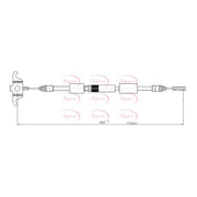 Apec Handbrake Cable Centre fits Volvo XC90 I 2002-2014 2.5 3.2