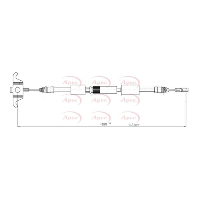 Apec Handbrake Cable Centre fits Volvo XC90 I 2002-2014 2.5 3.2