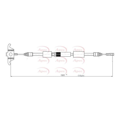 Apec Handbrake Cable Front CAB1135