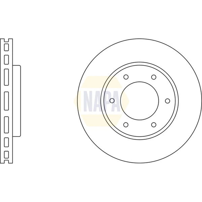 NAPA 2 x Vented Front Brake Discs NBD5748-x2