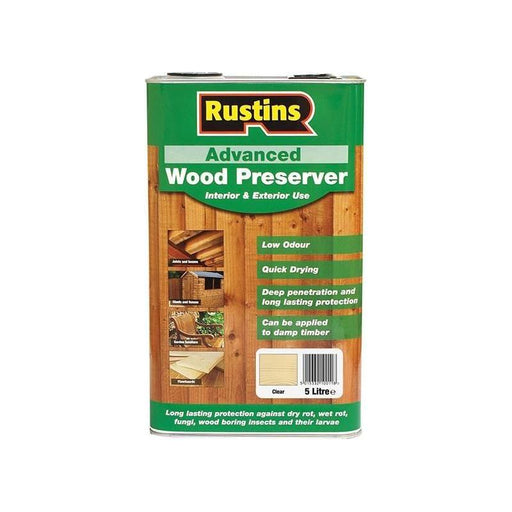 Rustins Advanced Wood Preserver Clear 5 litre Rustins - NN4 Online