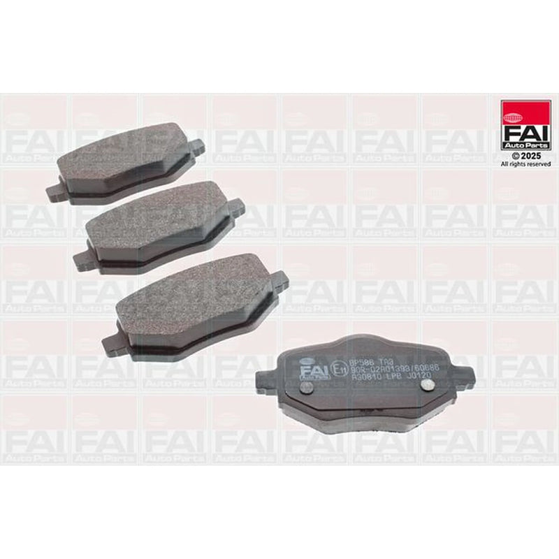 FAI Rear Brake Pad Set fits Citroën C4 III 2020-2021 1.2 1.5