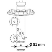 KYB Shock Absorber Damper Strut Front Right fits DS DS 3 2015-2019 1.2 1.6
