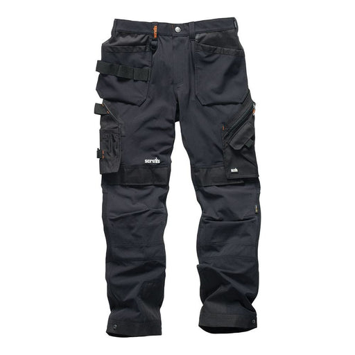 Scruffs Pro Flex Plus Holster Trousers Black 34L Scruffs - Dynamic Drive