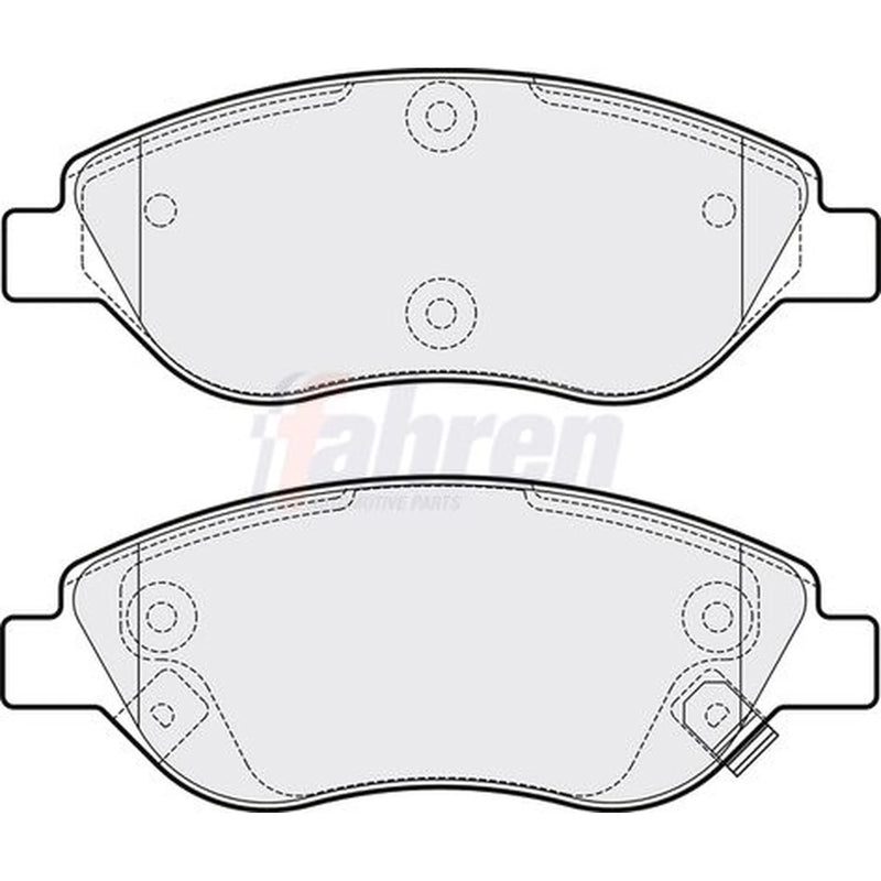 Fahren Front & Rear Pads fits Fiat Tipo 2015-2020 1.4 1.6