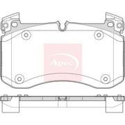 Apec Front Brake Pad Set fits Mercedes-Benz Eqs 2021 on 297.155