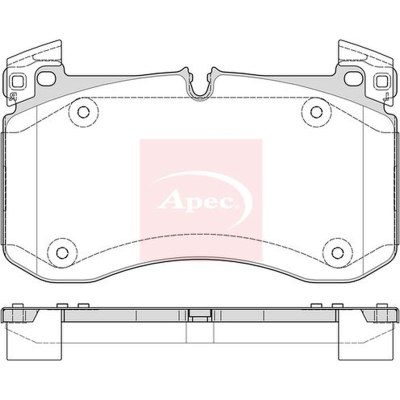 Apec Front Brake Pad Set fits Mercedes-Benz Eqs 2021 on 297.155