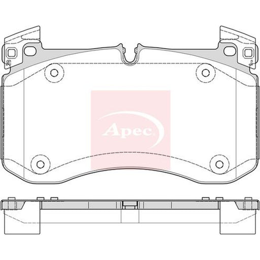 Apec Front Brake Pad Set fits Mercedes-Benz Eqs 2021 on 297.155