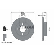 Textar 2 x Internally Vented Brake Discs 92090900