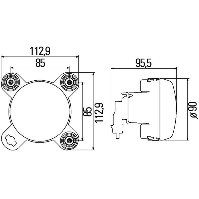 Hella Headlight Headlamp H1 Right