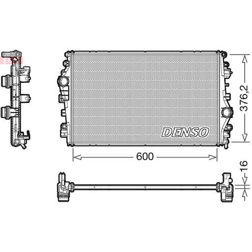 Denso Engine Radiator fits Alfa Romeo Giulia 2015 on 2.2