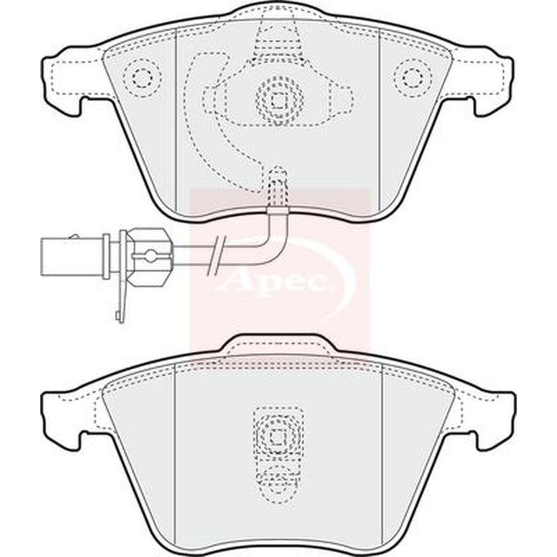 Apec Front Brake Pad Set fits Audi A6 C5 1997-2005 1.8 2.5 2.7 3.0