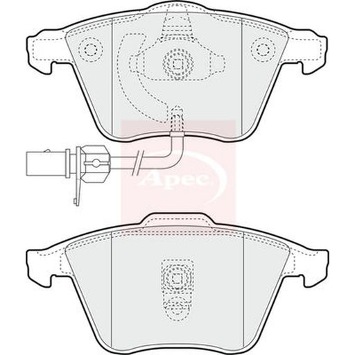 Apec Front Brake Pad Set fits Audi A6 C5 1997-2005 1.8 2.5 2.7 3.0